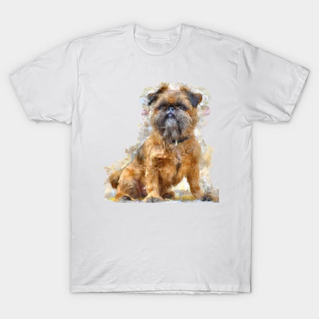 Brussels Griffon Watercolor - Dog Lovers T-Shirt by Edd Paint Something